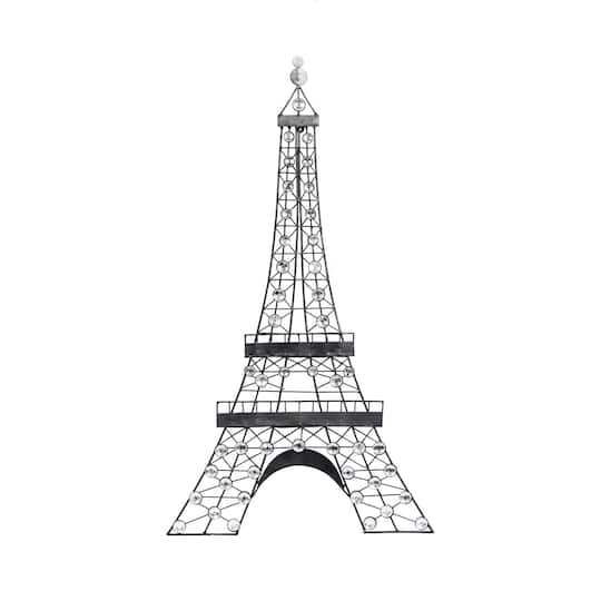 32" Black Metal Eiffel Tower Glam Wall Décor